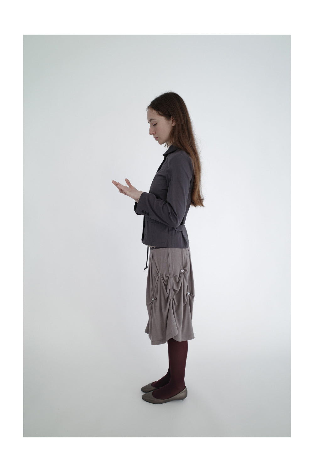 SANKOFA PUELLA MULTIPLE BUTTON JACKET — Charcoal