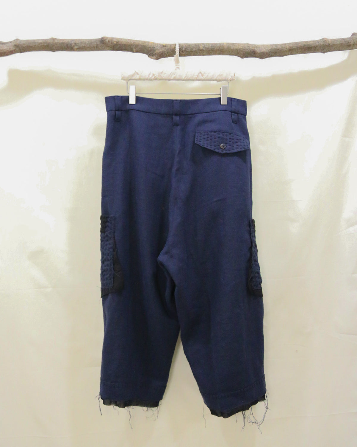 Cross Stitch Crop Pants (Navy)