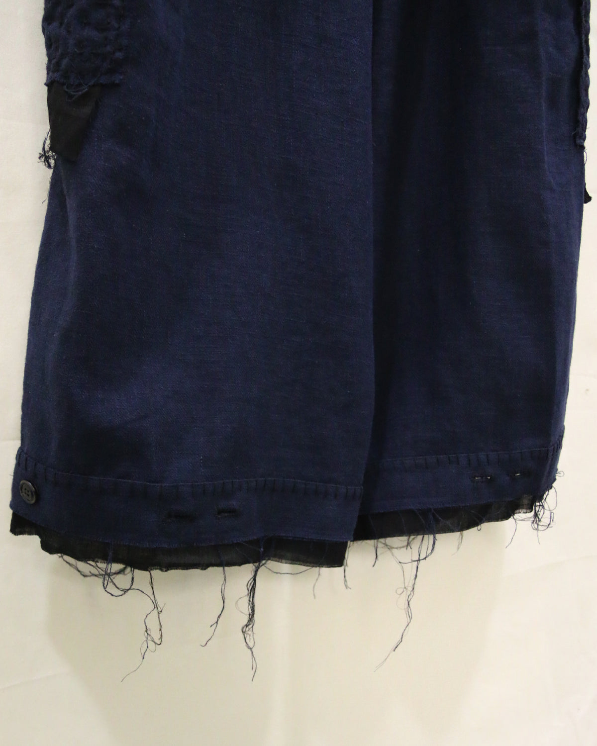 Cross Stitch Crop Pants (Navy)