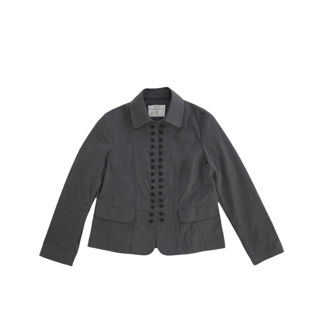 SANKOFA PUELLA MULTIPLE BUTTON JACKET — Charcoal