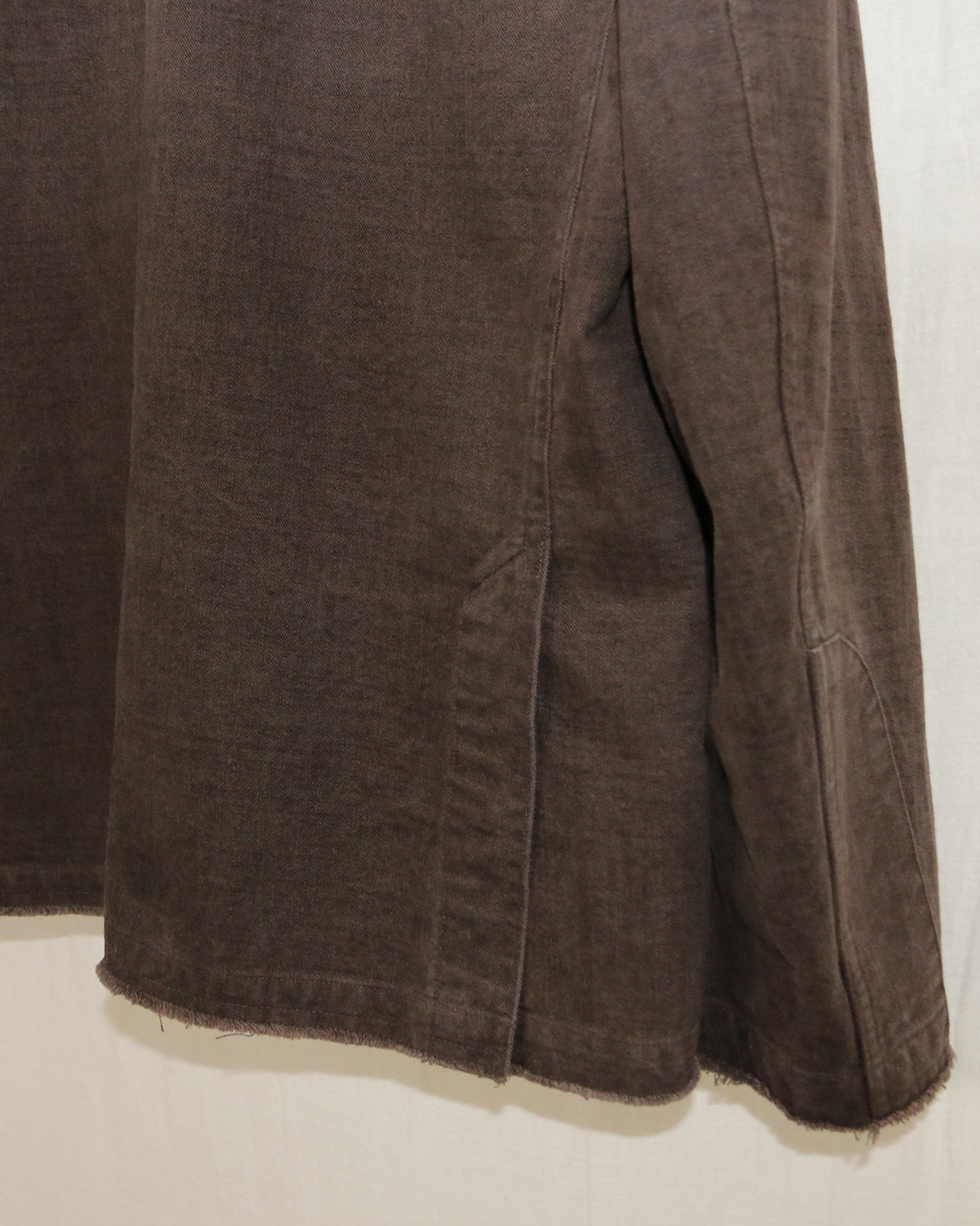 AUROKAWA Frayed Washed Origin Jacket Brown vent