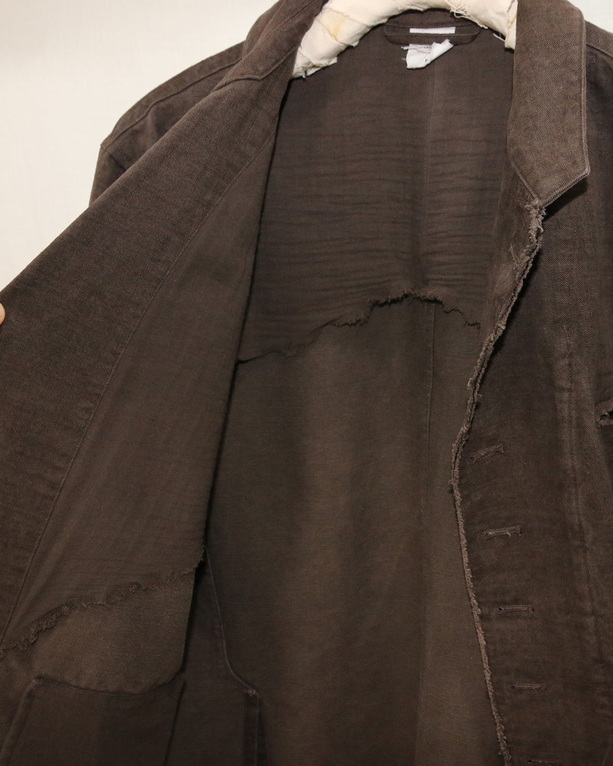 AUROKAWA Frayed Washed Origin Jacket Brown lining