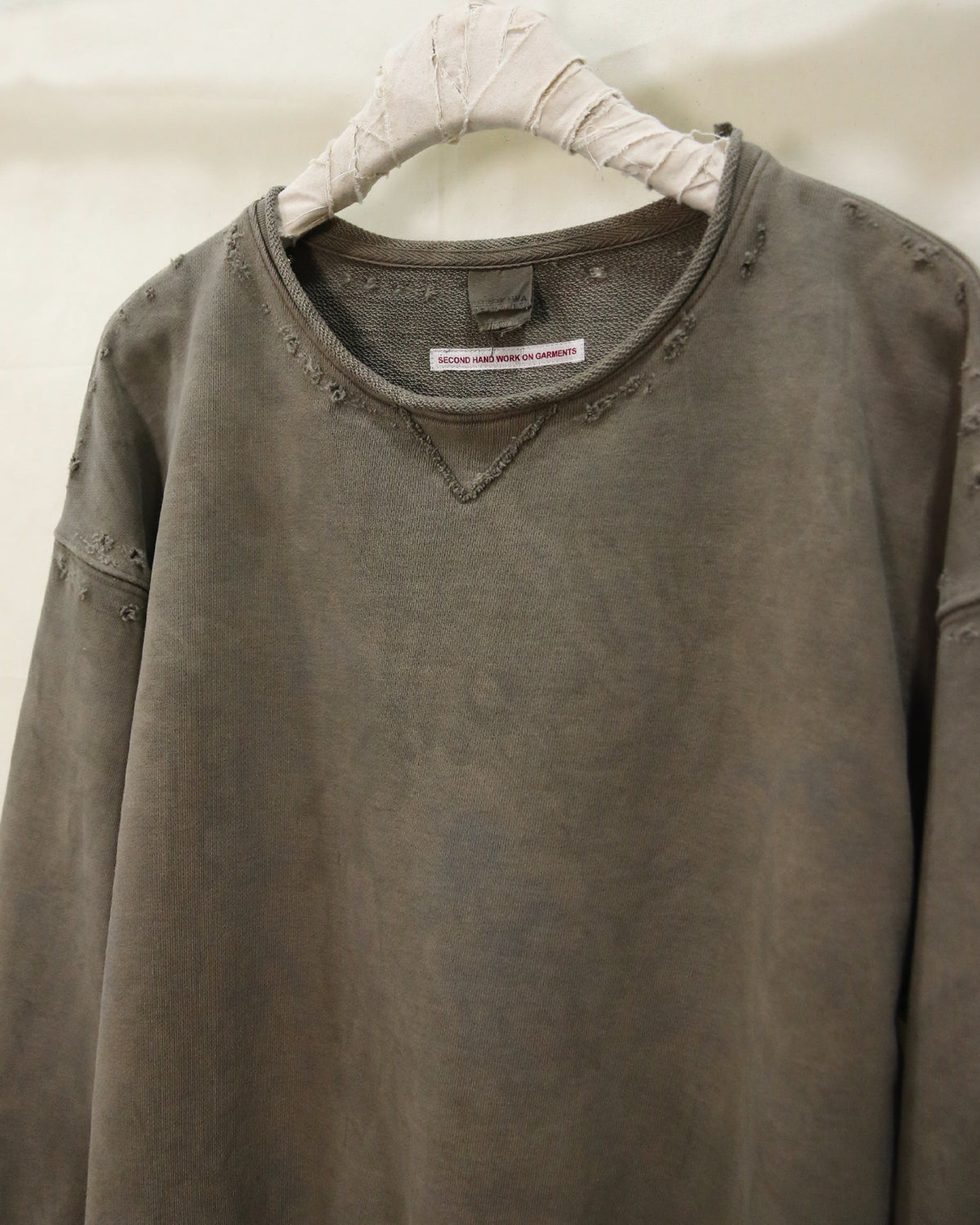 AUROKAWA Natural Aged Sweatshirts Beige neck