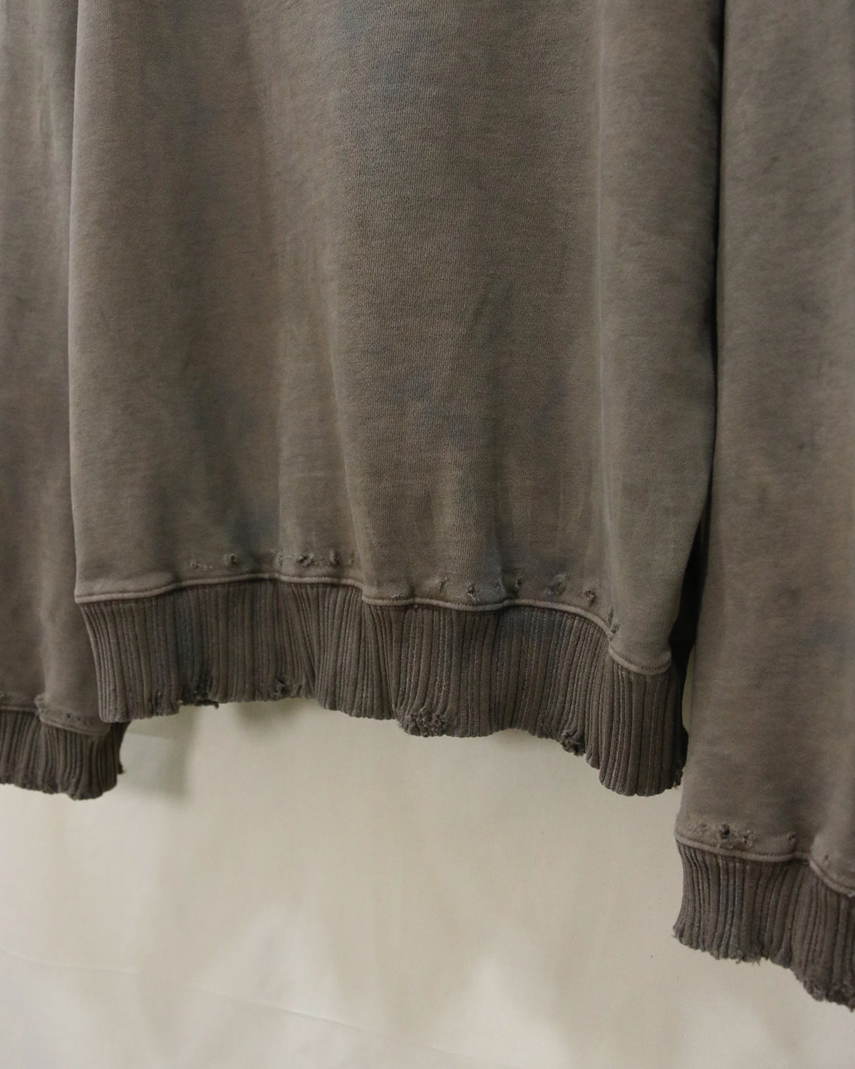 AUROKAWA Natural Aged Sweatshirts Beige hem