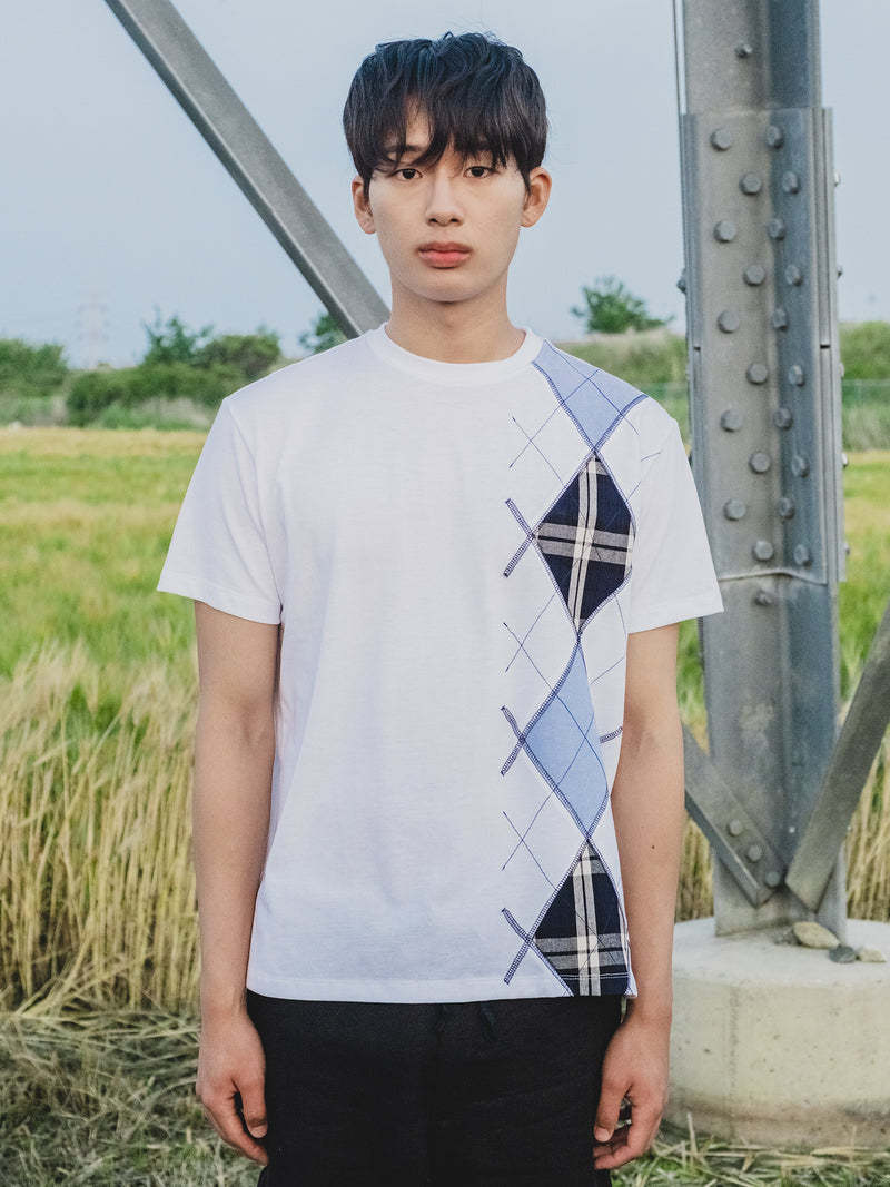 Rustic Argyle Tee (White)