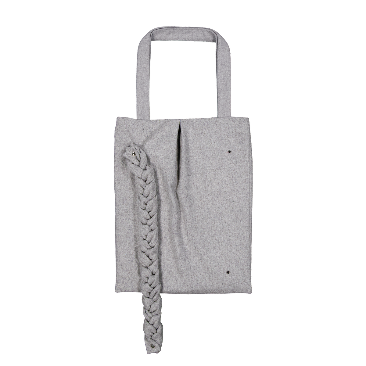 HAIRYMASK BRAIDED TOTE BAG GRAY