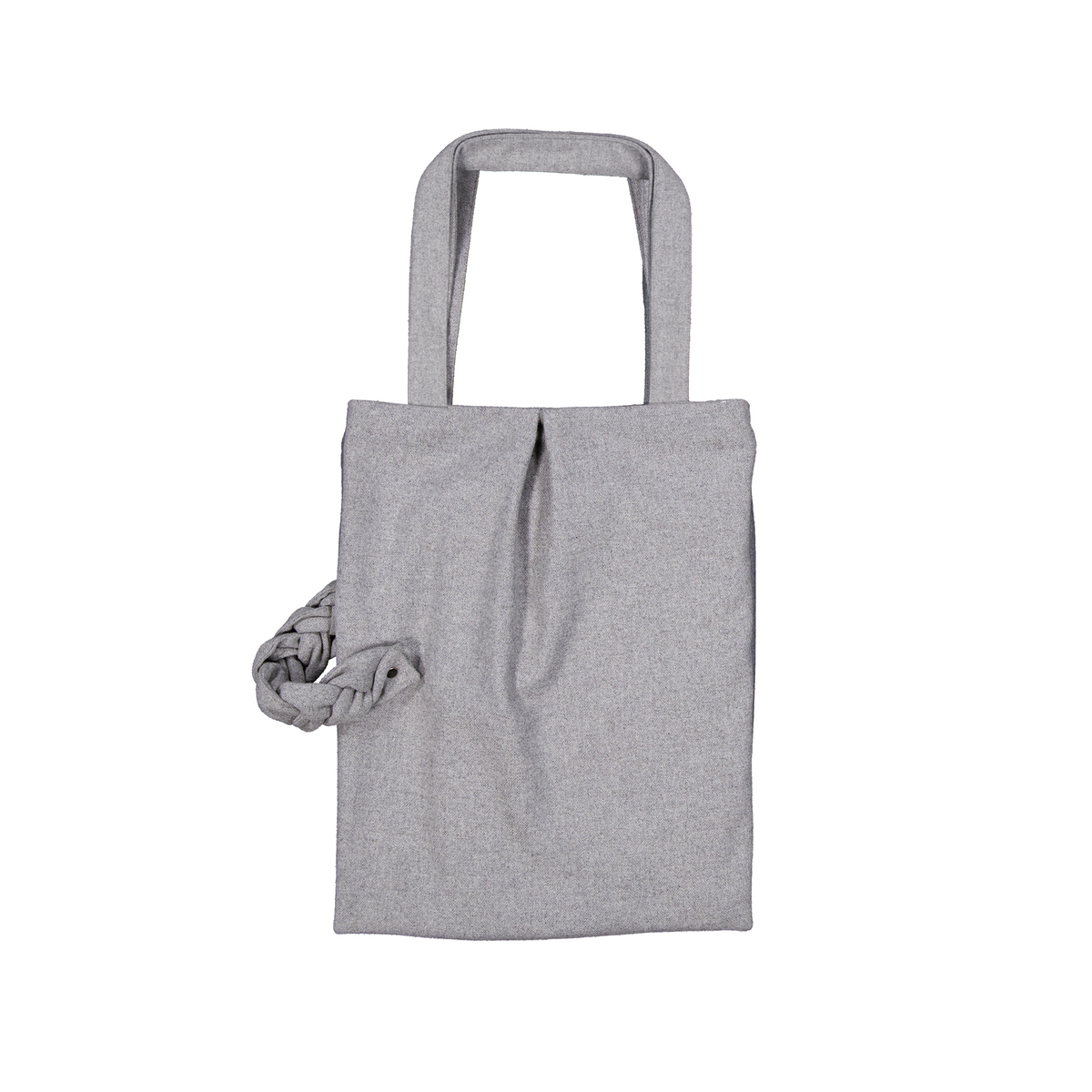 HAIRYMASK BRAIDED TOTE BAG GRAY