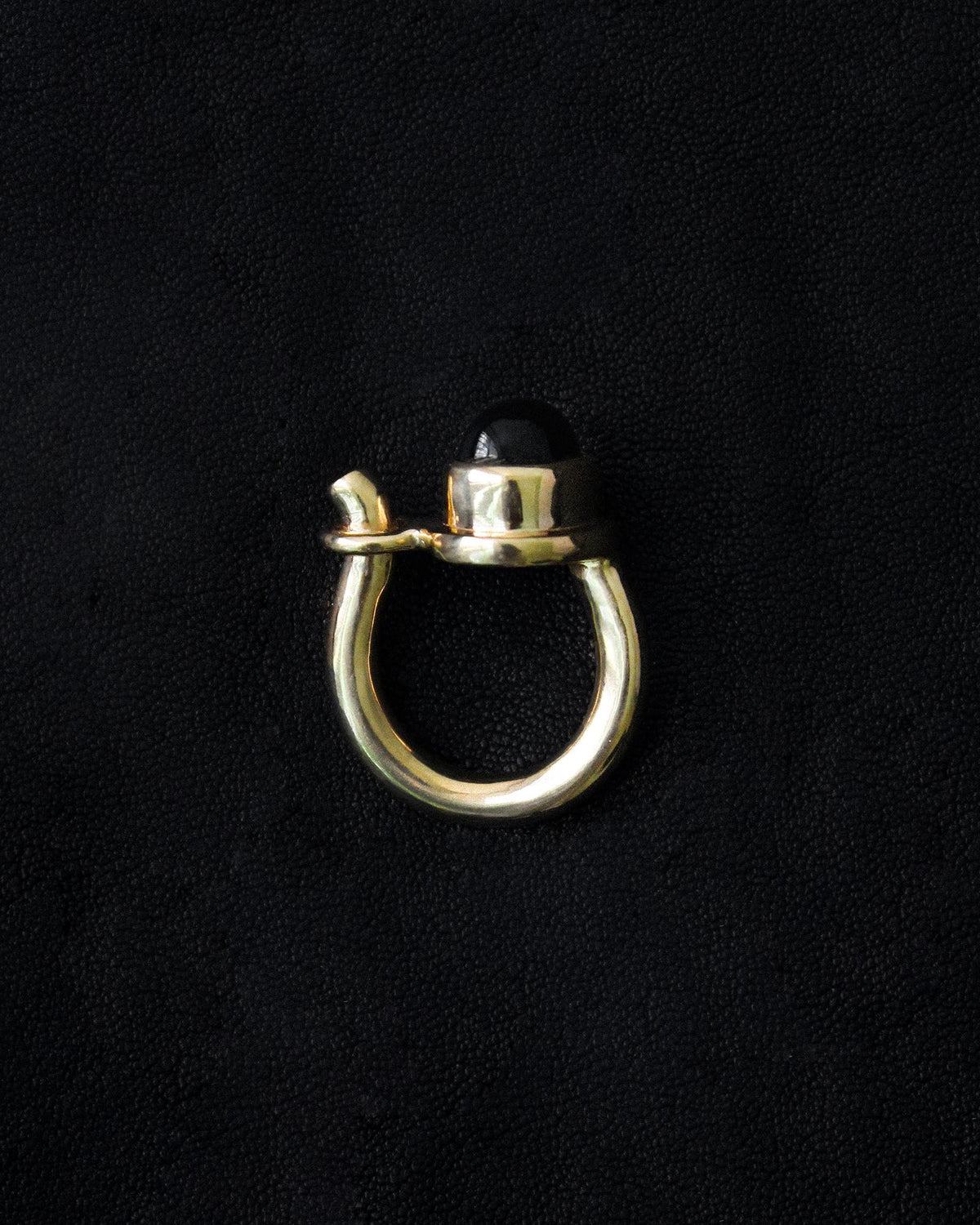 HOUSE OF SHIFFON onyx loop ring