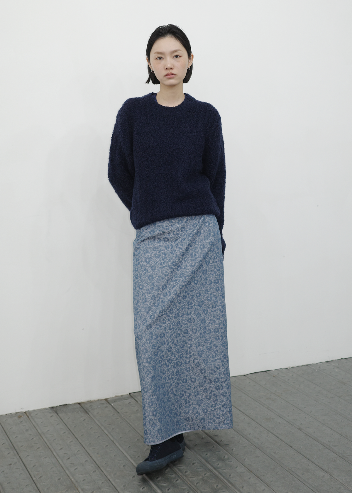 HWI Snug Knit Top Navy front