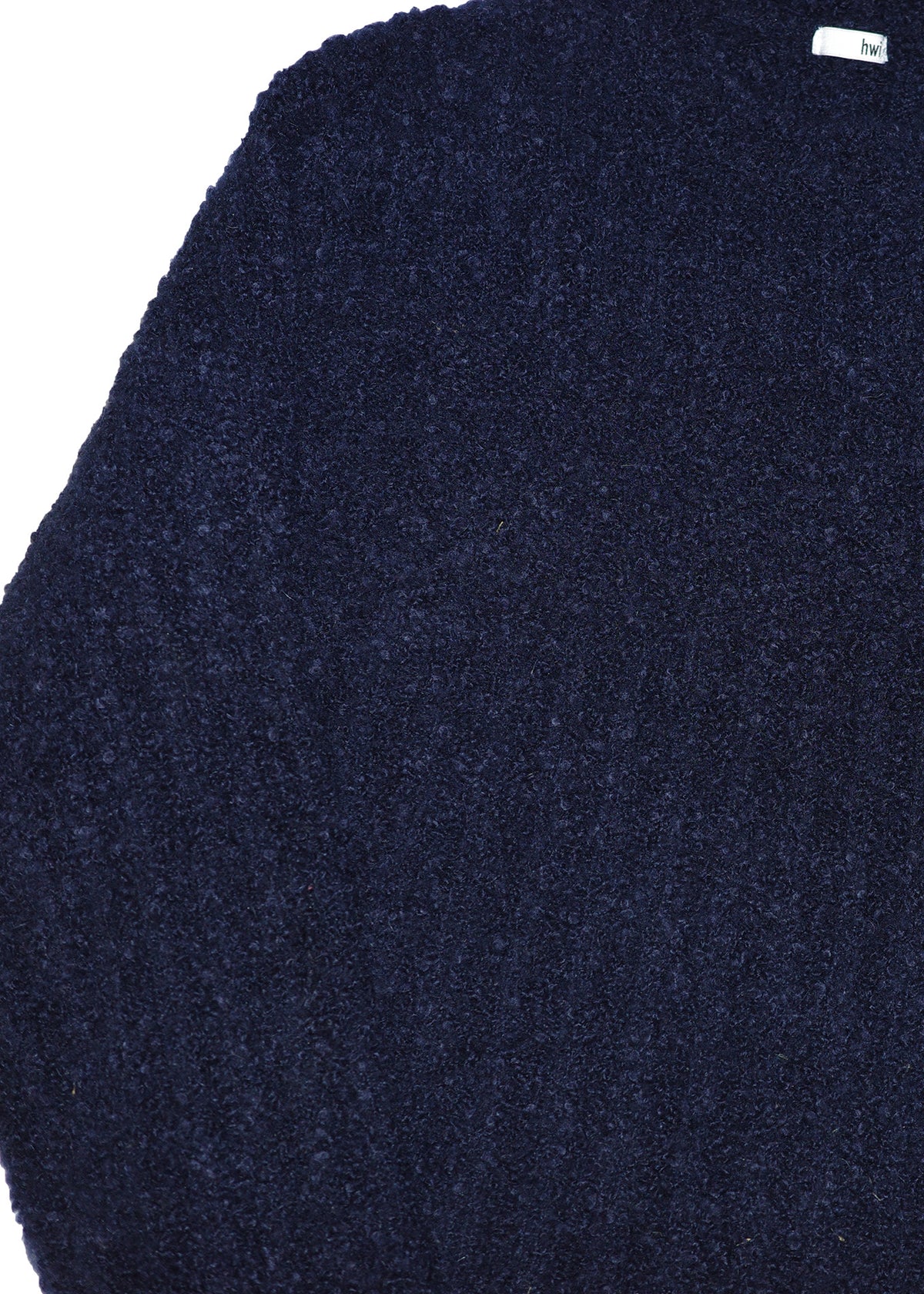 HWI Snug Knit Top Navy knit detail