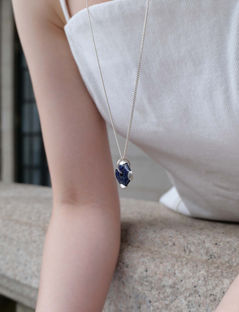 JUI Blue Frame Necklace