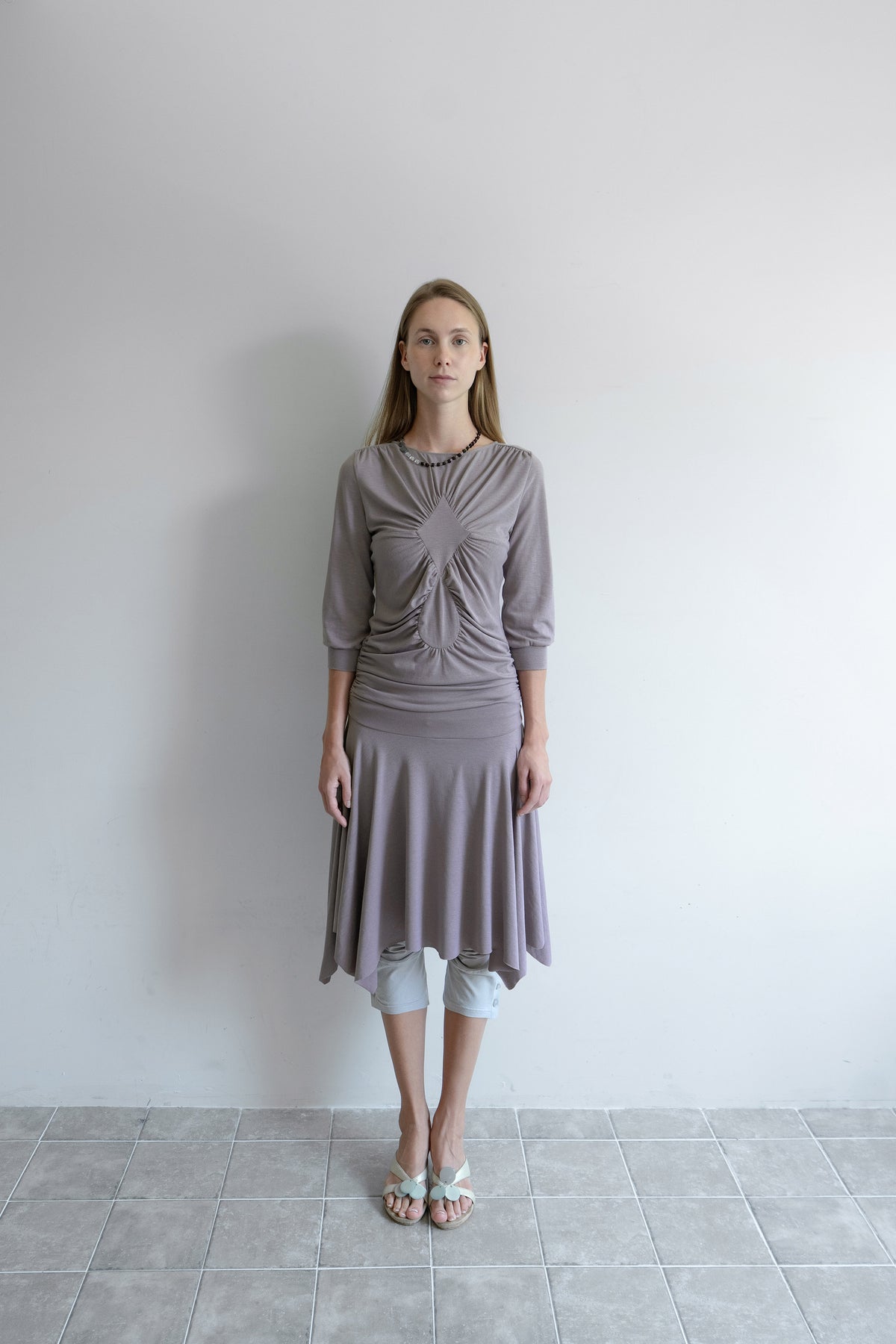 EARLY EVENING DRESS (Mauve Brown)