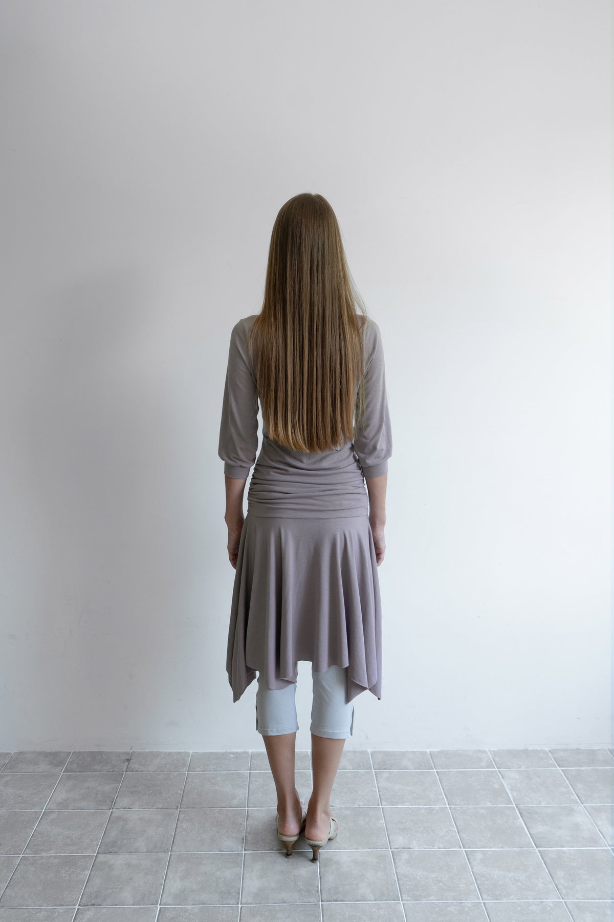 EARLY EVENING DRESS (Mauve Brown)