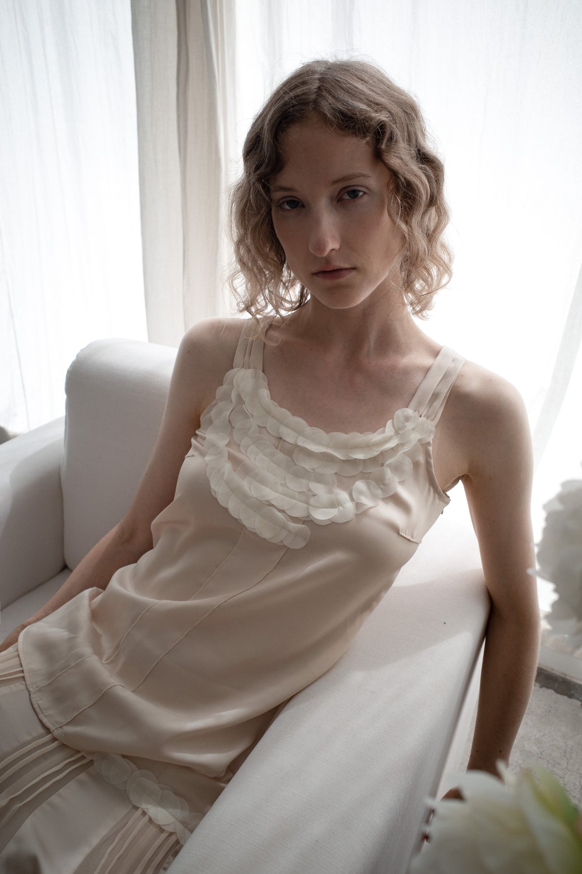 SANKOFA PUELLA ORB APPLIQUE BLOUSE — Apricot