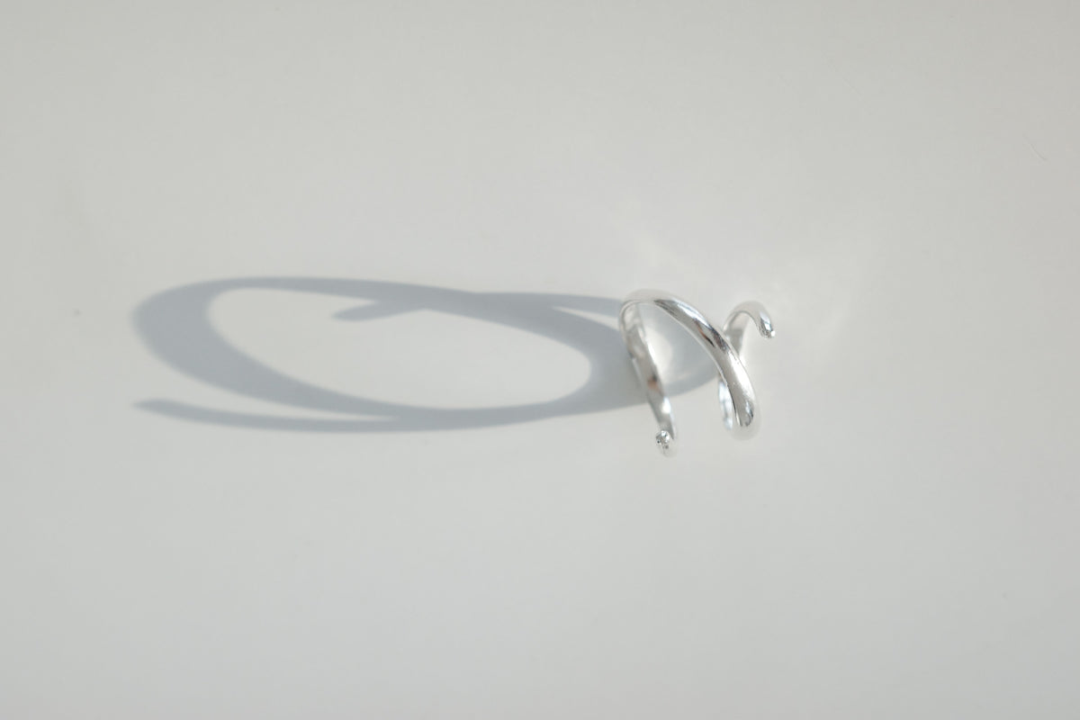 SENSE OPTIC CRETE RING — Silver