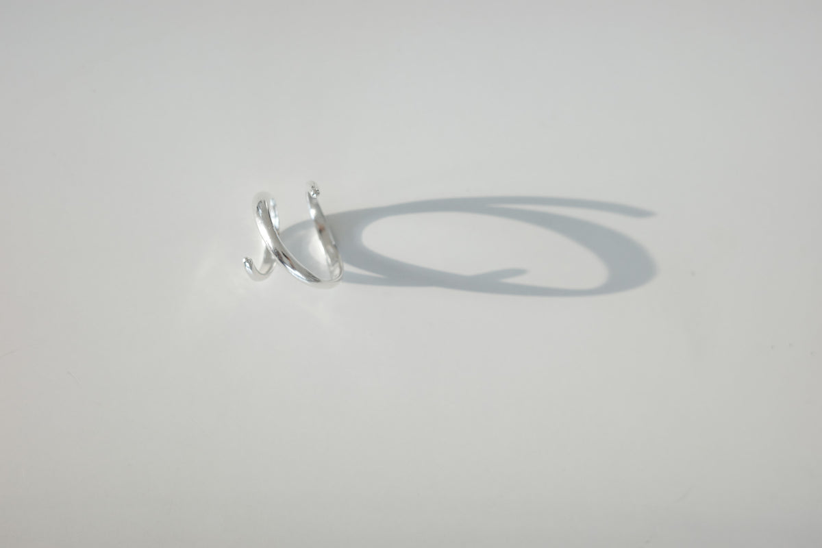 SENSE OPTIC CRETE RING — Silver