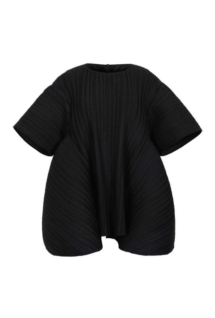 THY SEOUL Unbalance Blouse Black