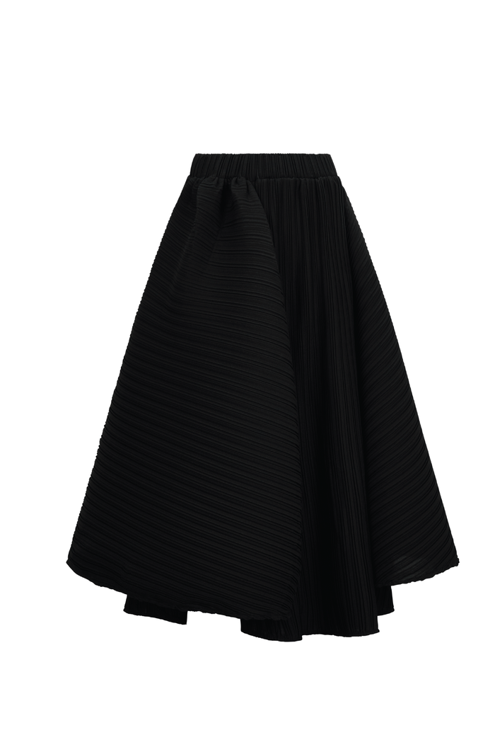 THYSEOUL Unbalance Skirt (Black)