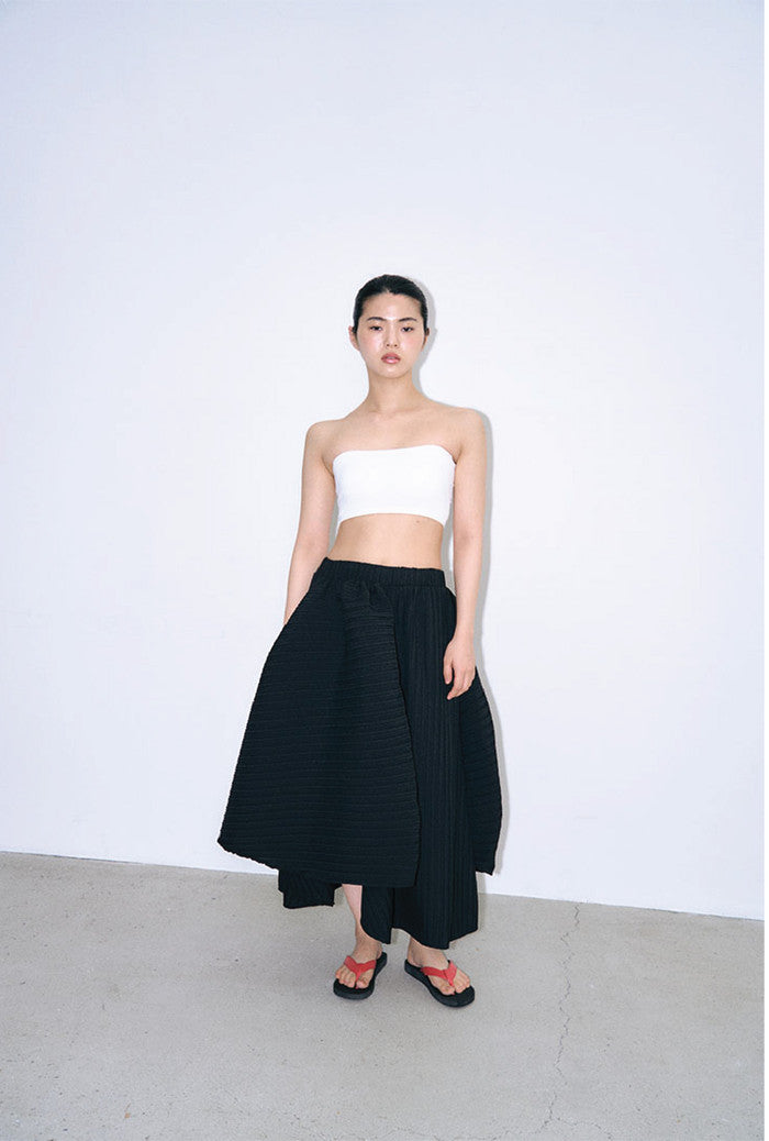 THYSEOUL Unbalance Skirt (Black)