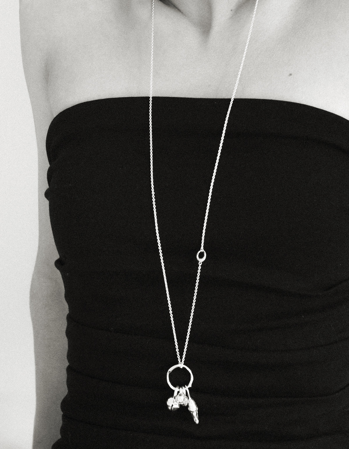 HOUSE OF SHIFFON BELL CHARMS NECKLACE