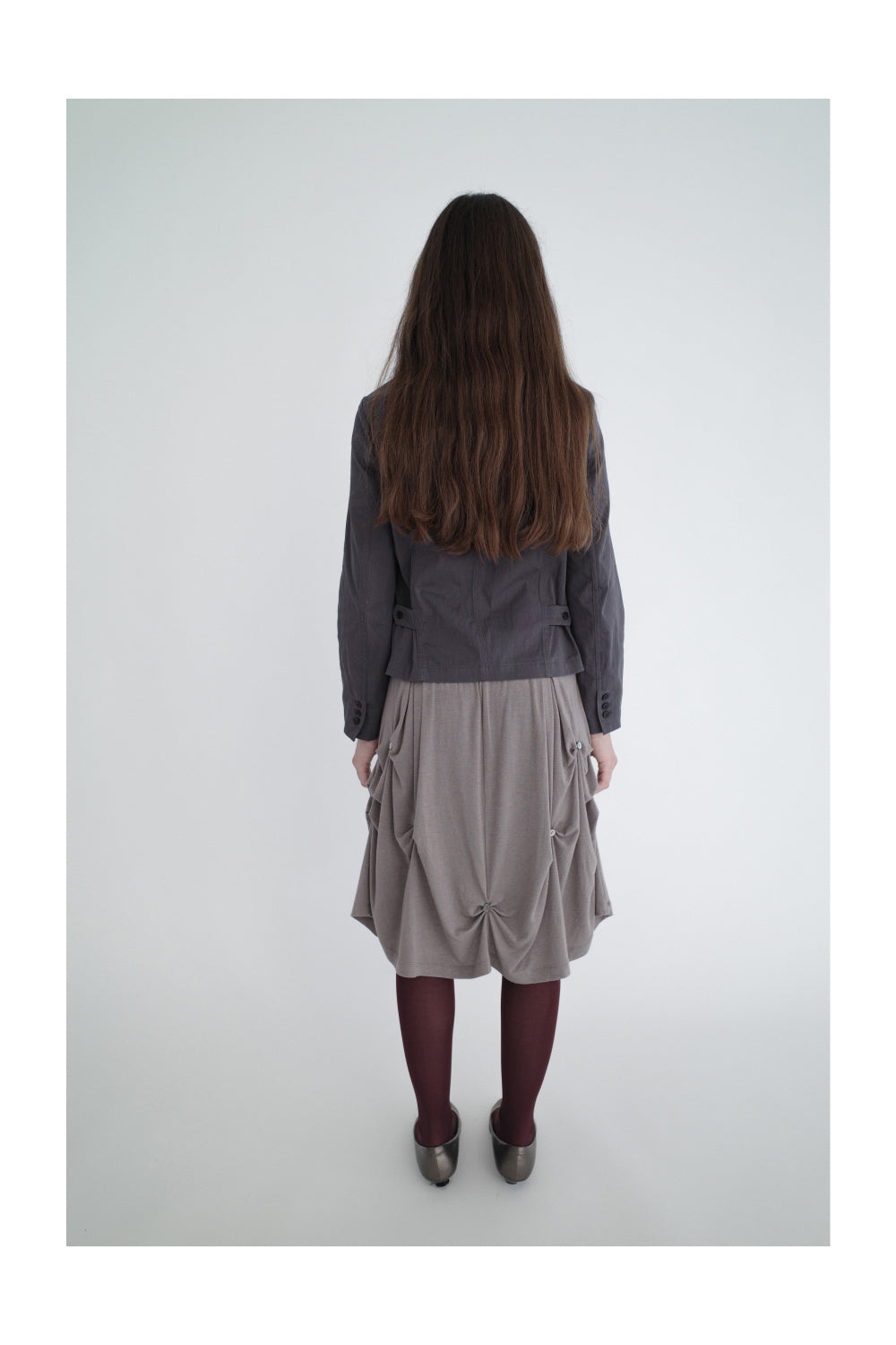 SANKOFA PUELLA MULTIPLE BUTTON JACKET — Charcoal