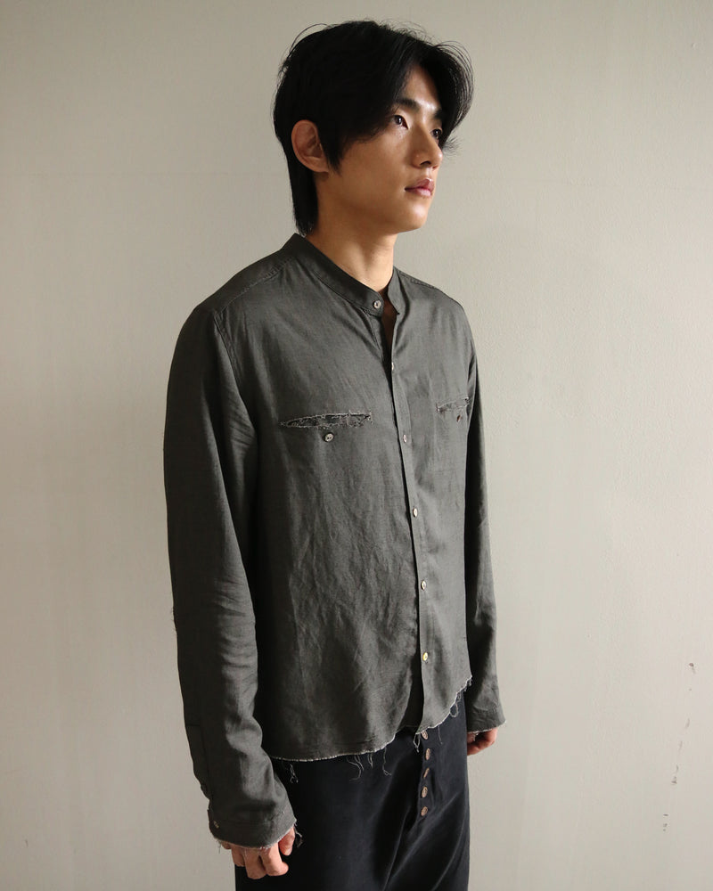 Wanderer Henley Shirts (Dark Khaki)