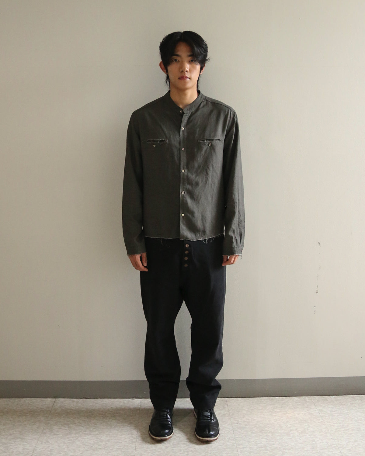 Wanderer Henley Shirts (Dark Khaki)