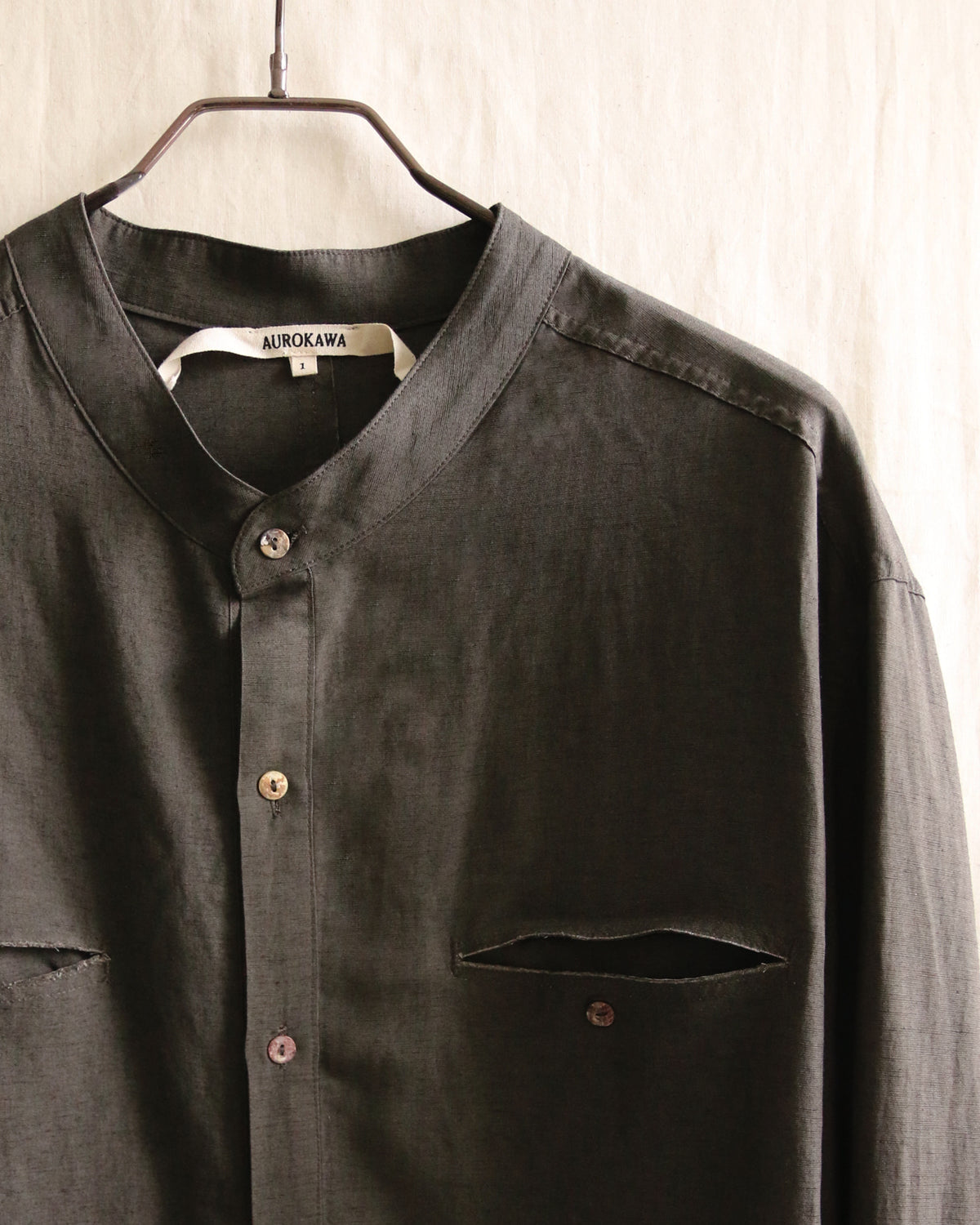 Wanderer Henley Shirts (Dark Khaki)