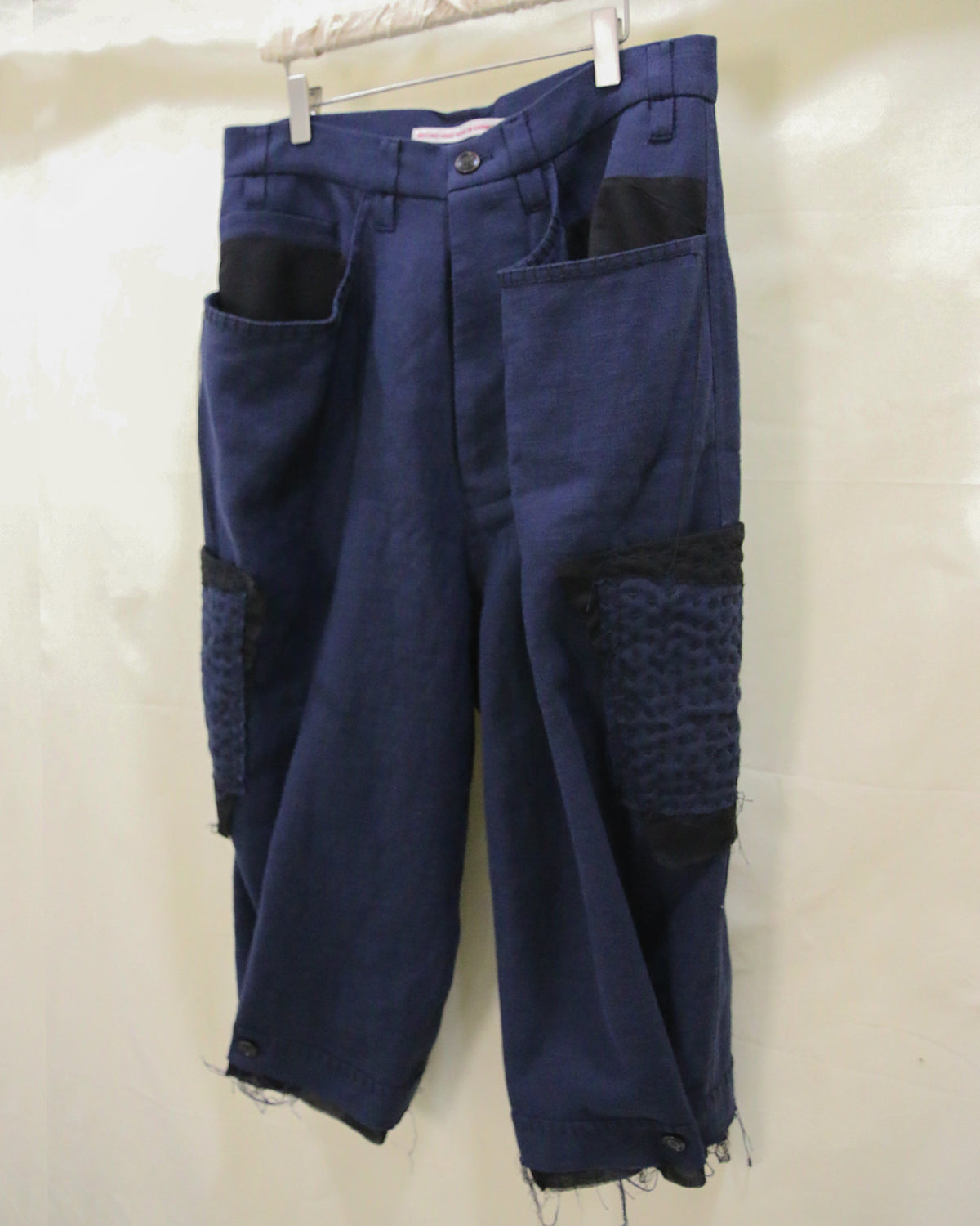 Cross Stitch Crop Pants (Navy)