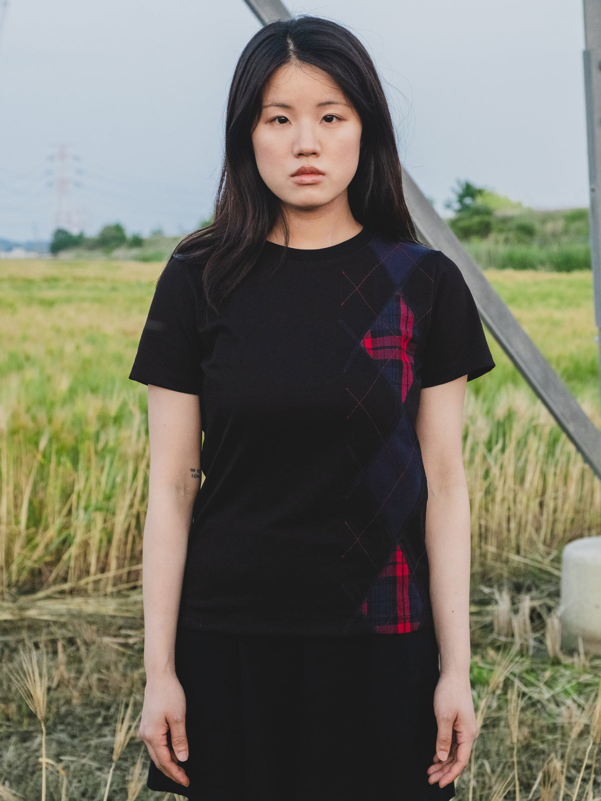 Rustic Argyle Tee (Black)