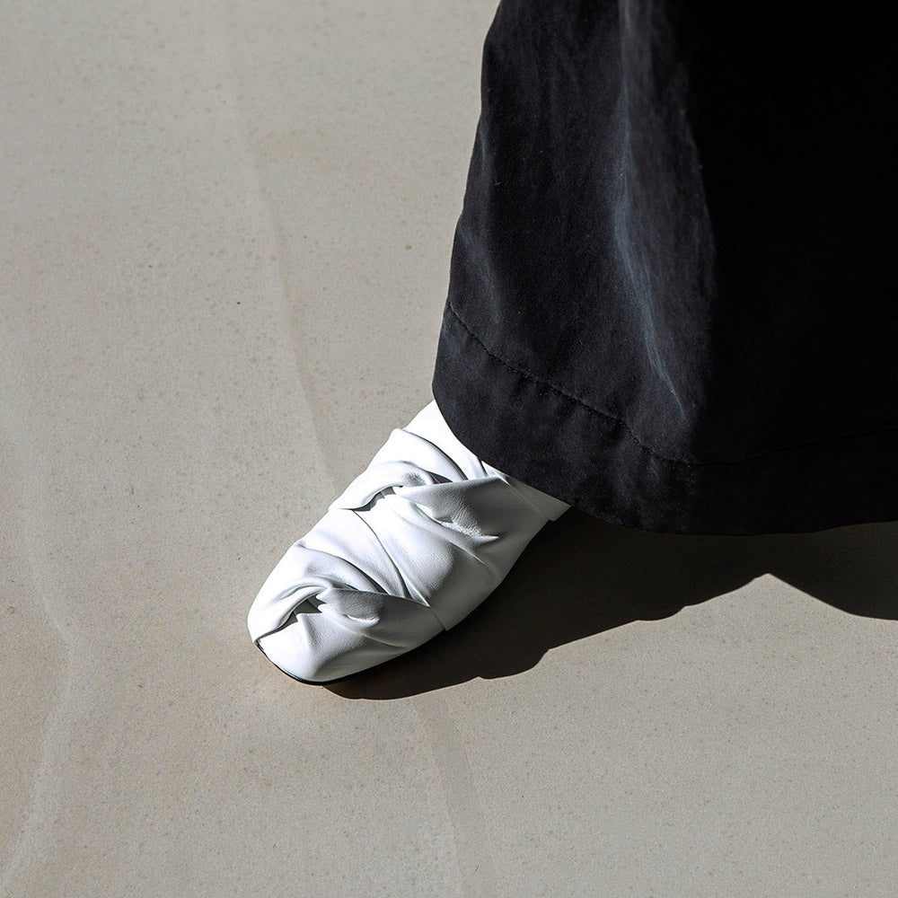 3 KNOTTED ANKLE BOOTS_WHITE
