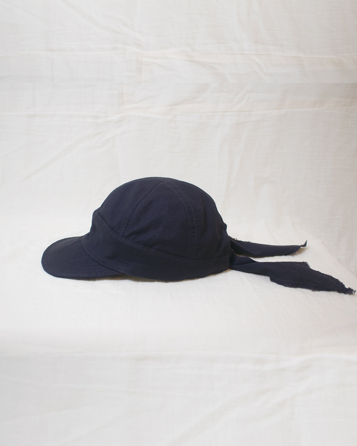AUROKAWA Frayed Slub Bind Cap Charcoal side