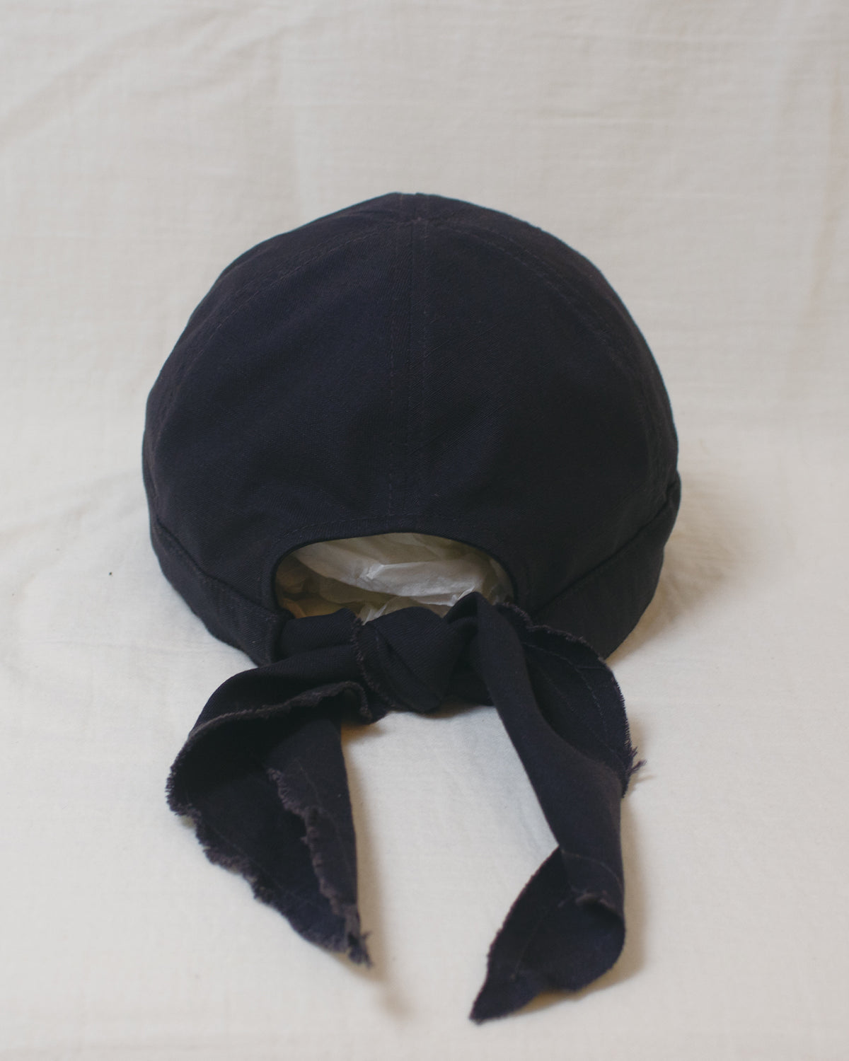 AUROKAWA Frayed Slub Bind Cap Charcoal back