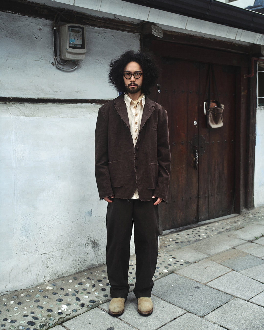 Frayed Washed Origin Jacket (Washed Brown)