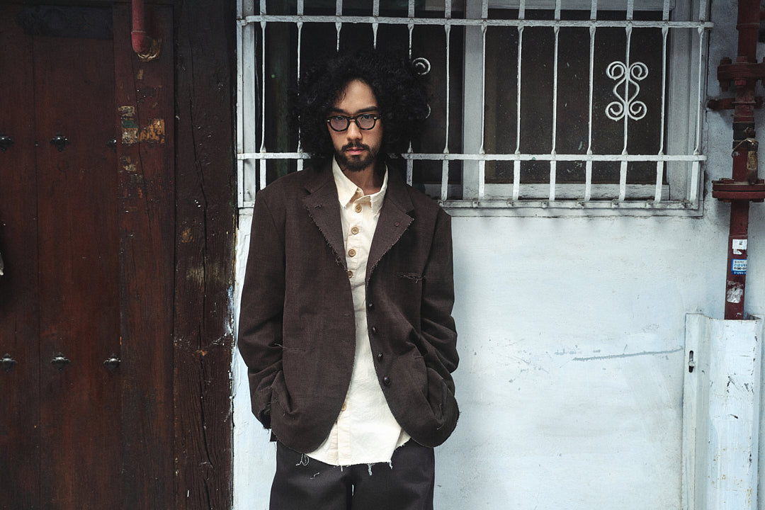 Frayed Washed Origin Jacket (Washed Brown)