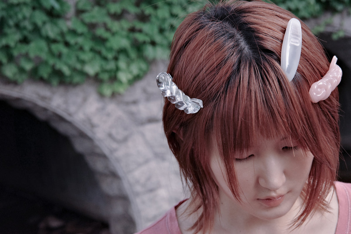 BRAIDED HAIR CLIP CLEAR