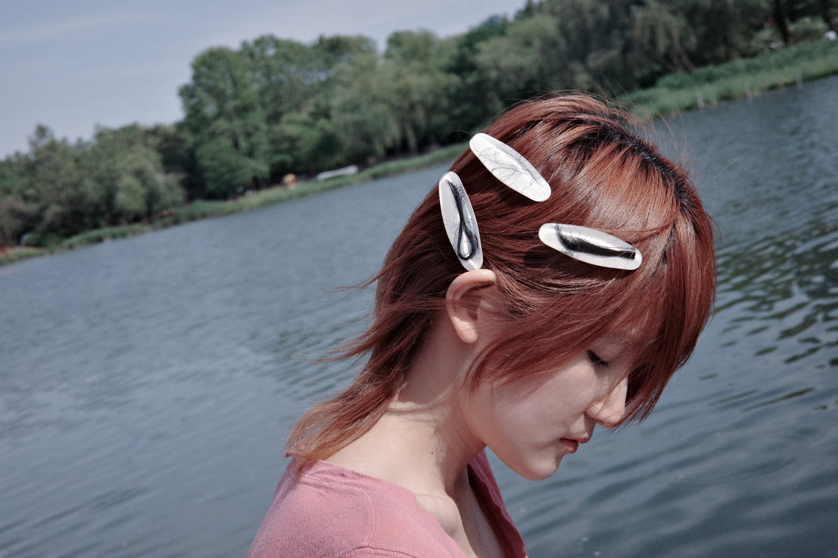 BRAIDED HAIR CLIP CLEAR
