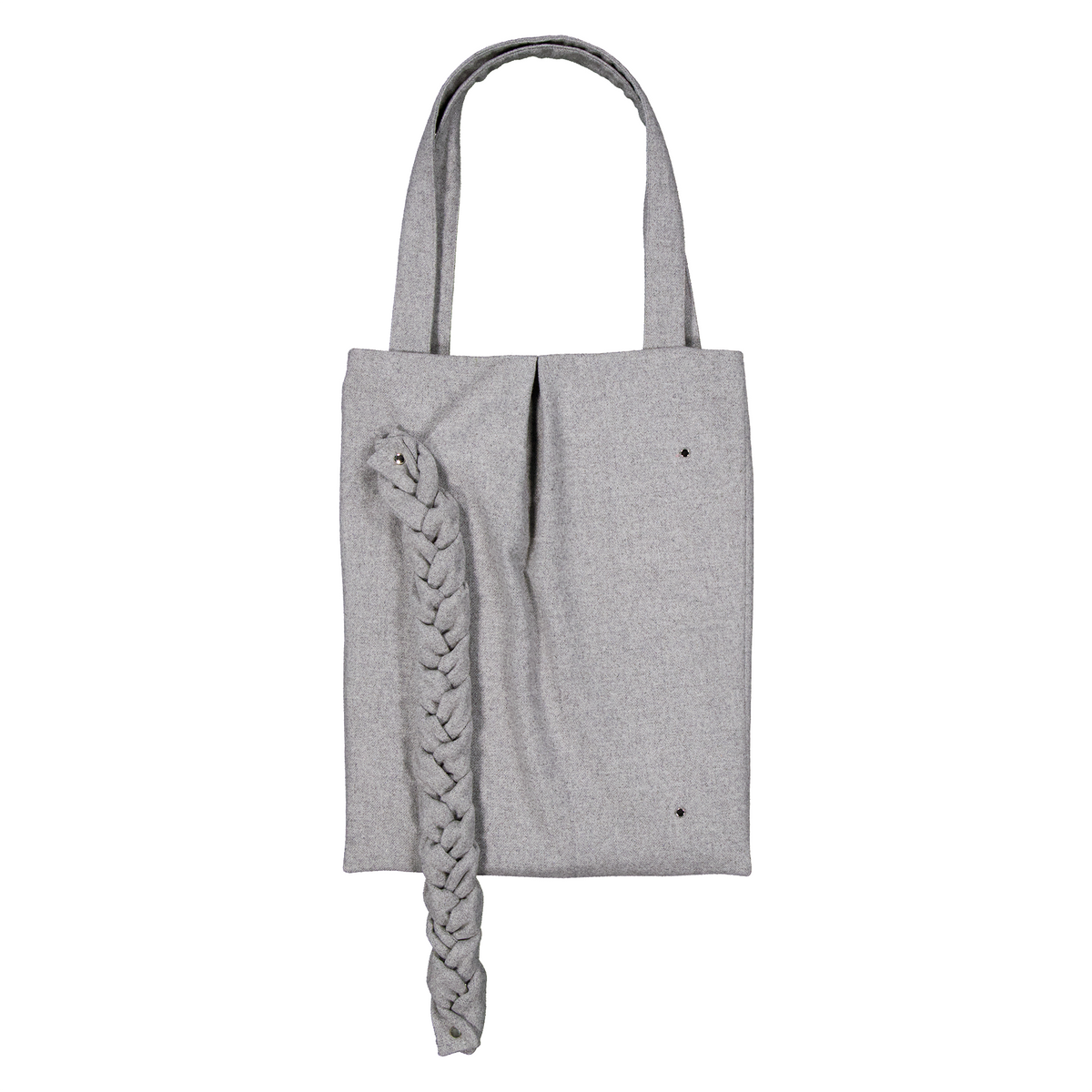 HAIRYMASK BRAIDED TOTE BAG GRAY