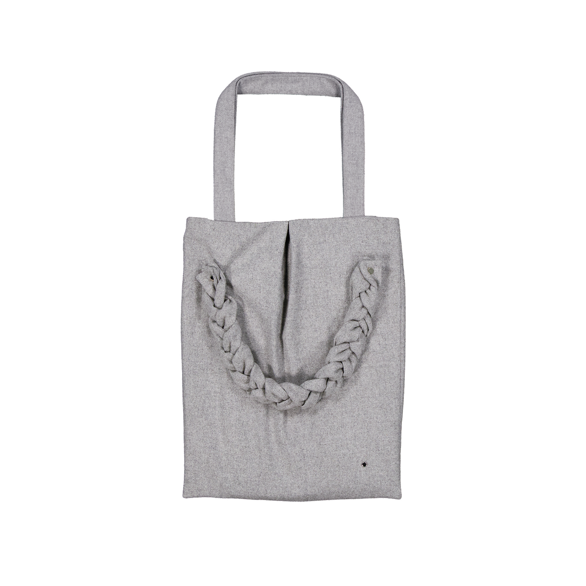 HAIRYMASK BRAIDED TOTE BAG GRAY