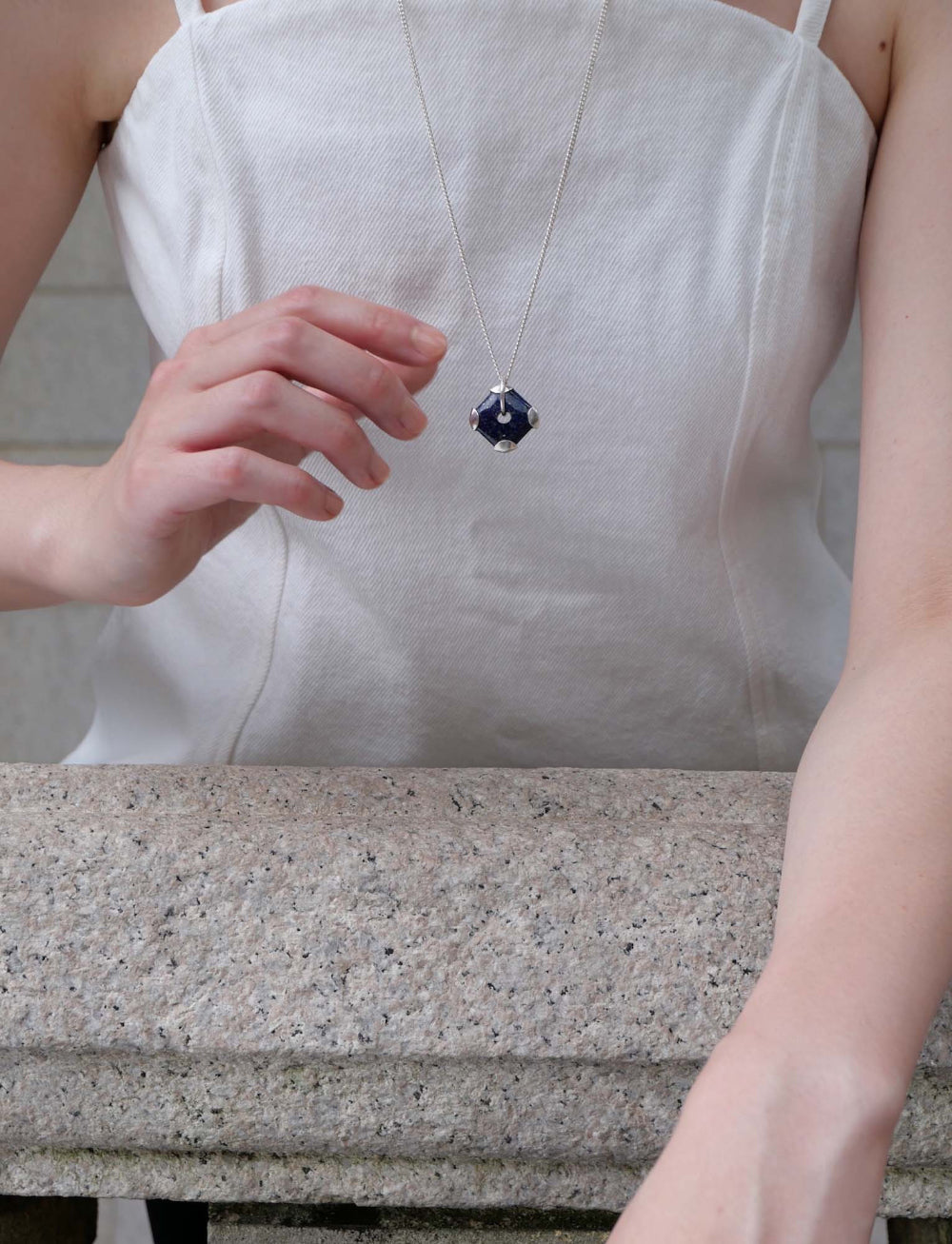 JUI Blue Frame Necklace