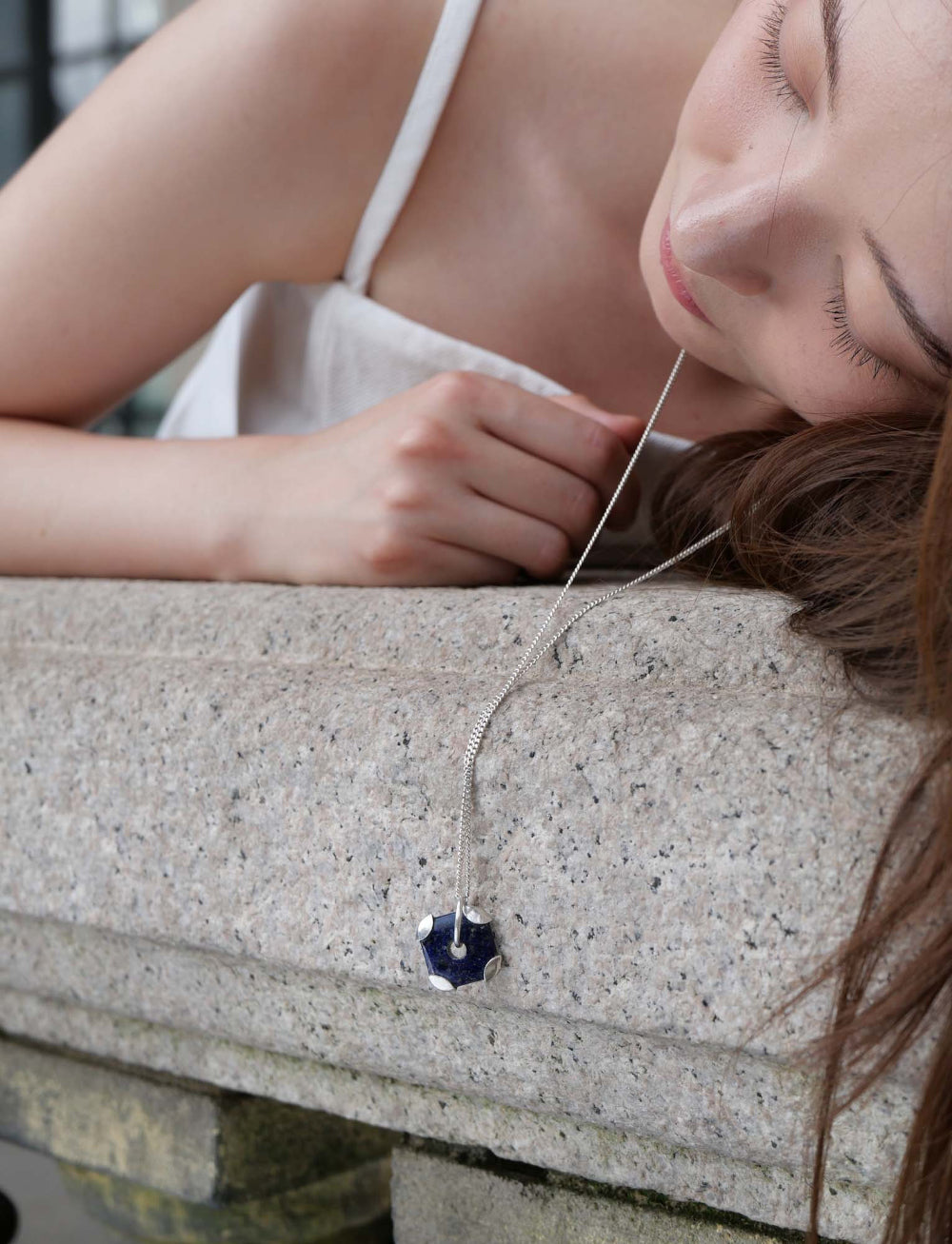 JUI Blue Frame Necklace