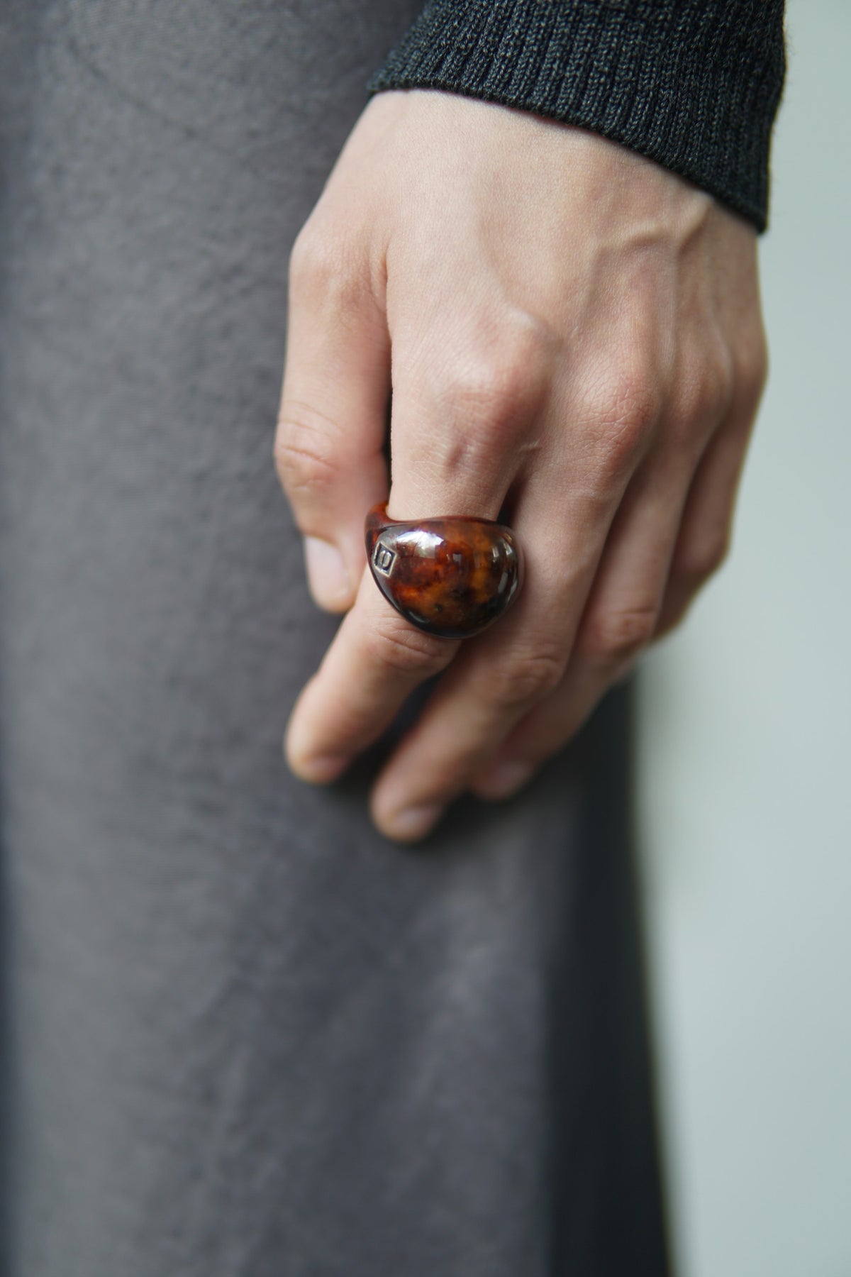 Oiks Ring in Mahogany Obsidian