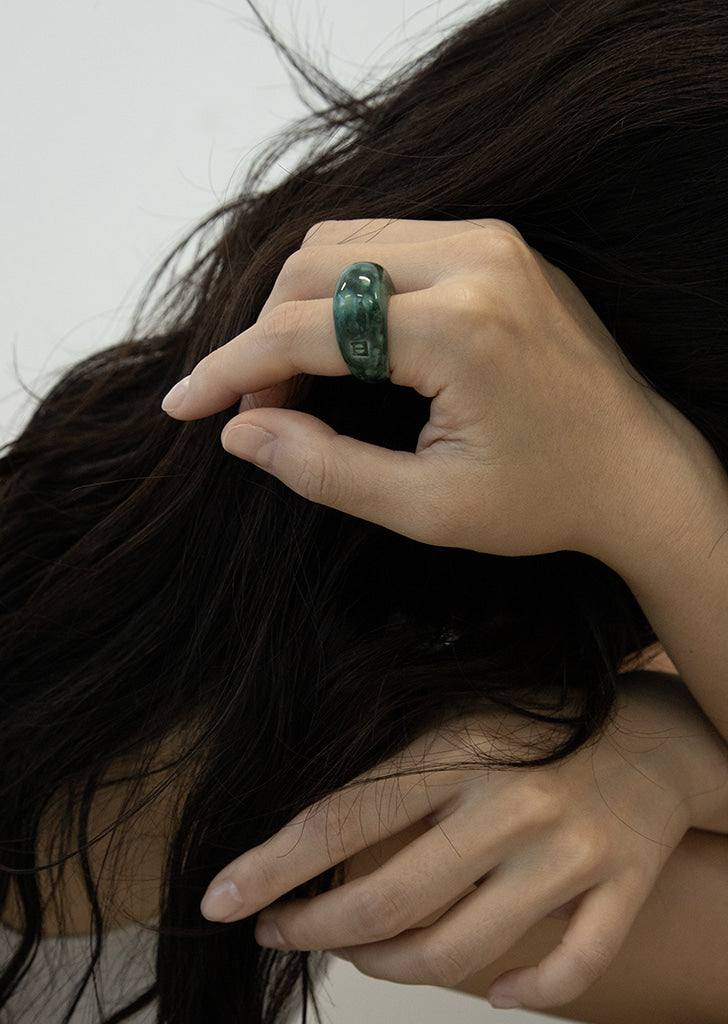 Square Ring in Verdite