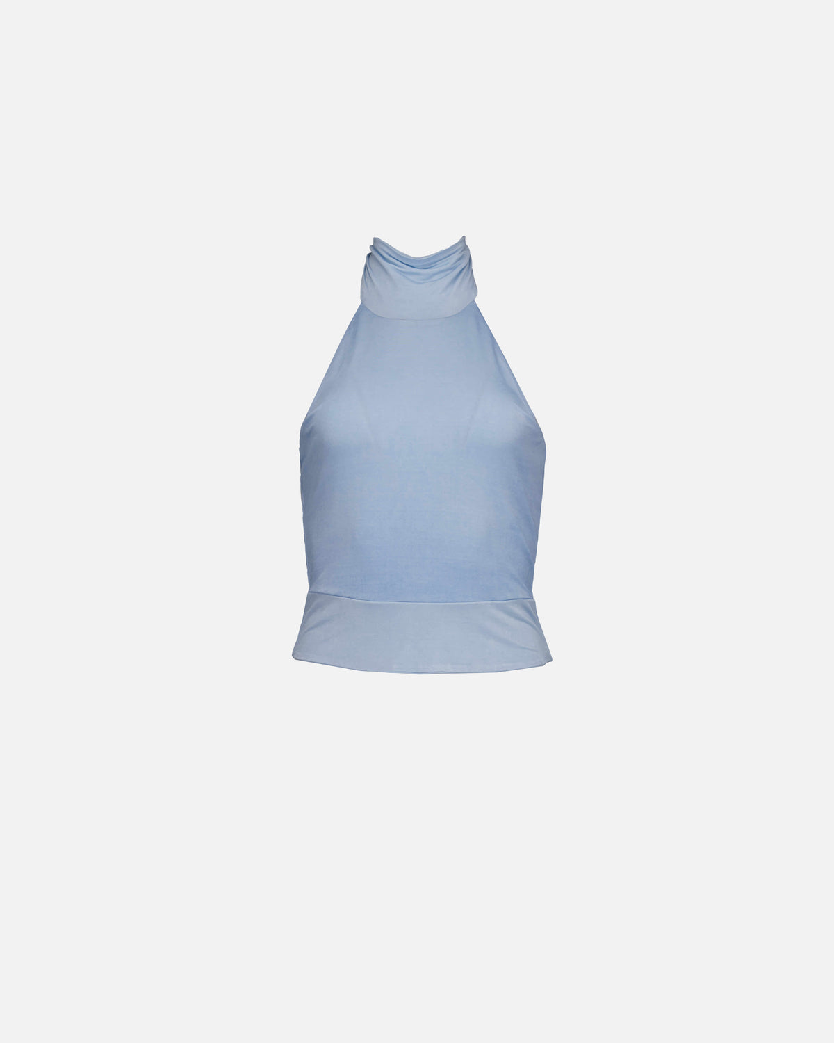 PERSONAL LANGUAGE Block scarf halter Glacier flat front