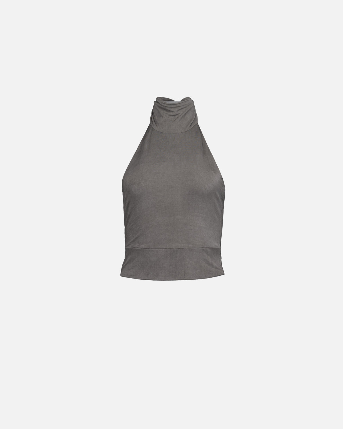 PERSONAL LANGUAGE Block scarf halter Smoke flat front