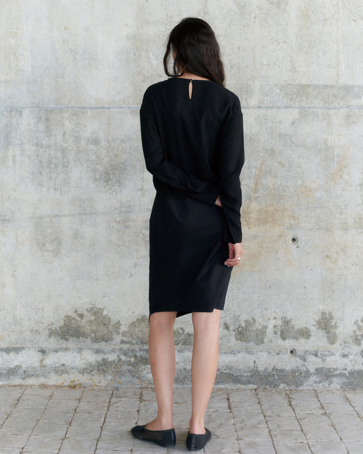 PERSONAL LANGUAGE Pulley dress Black back