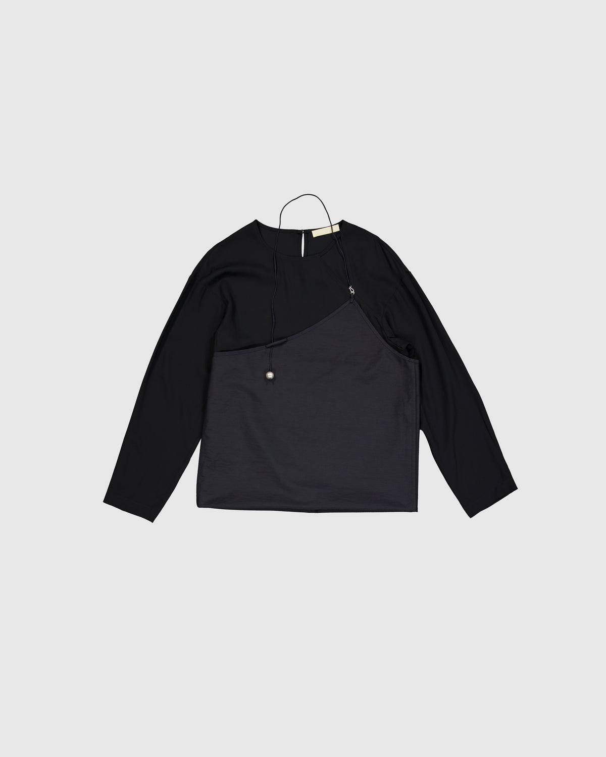 PERSONAL LANGUAGE Pulley dress Black flat transitional