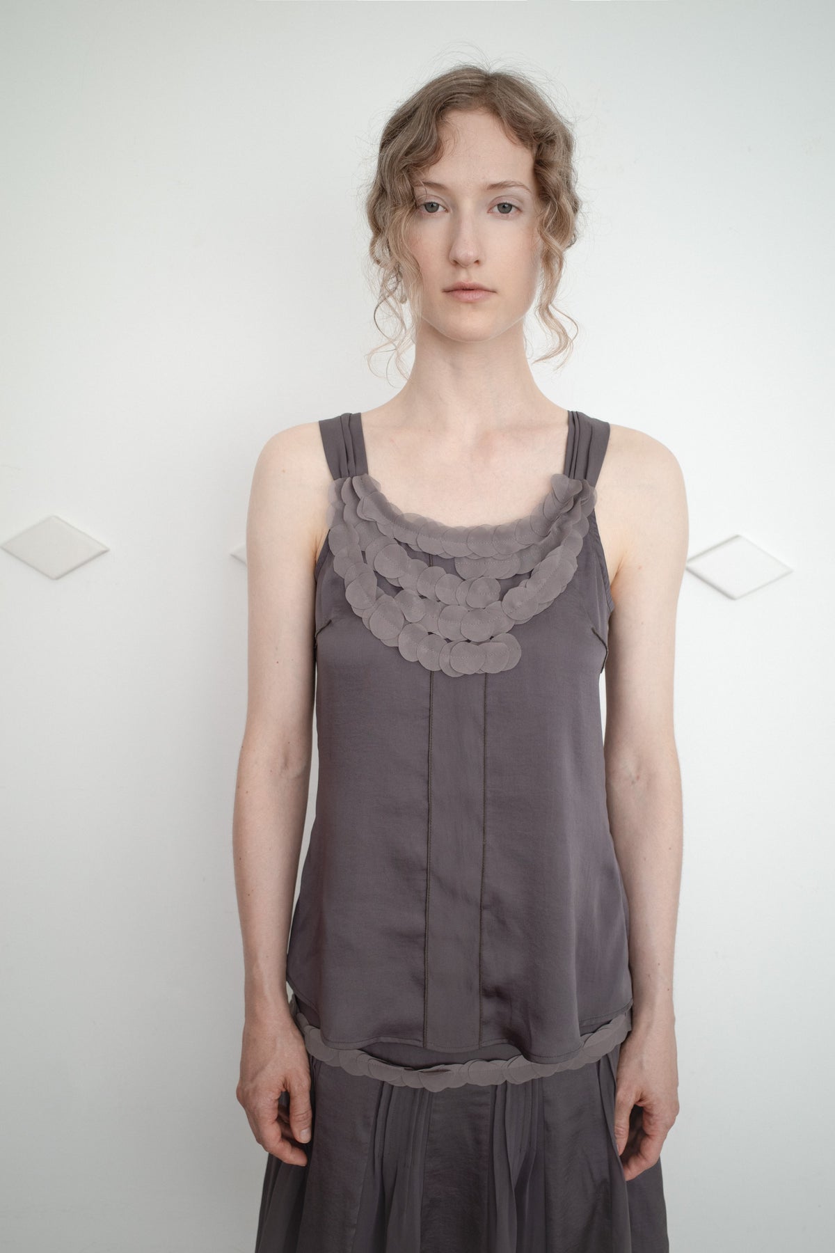 SANKOFA PUELLA ORB APPLIQUE BLOUSE — Charcoal