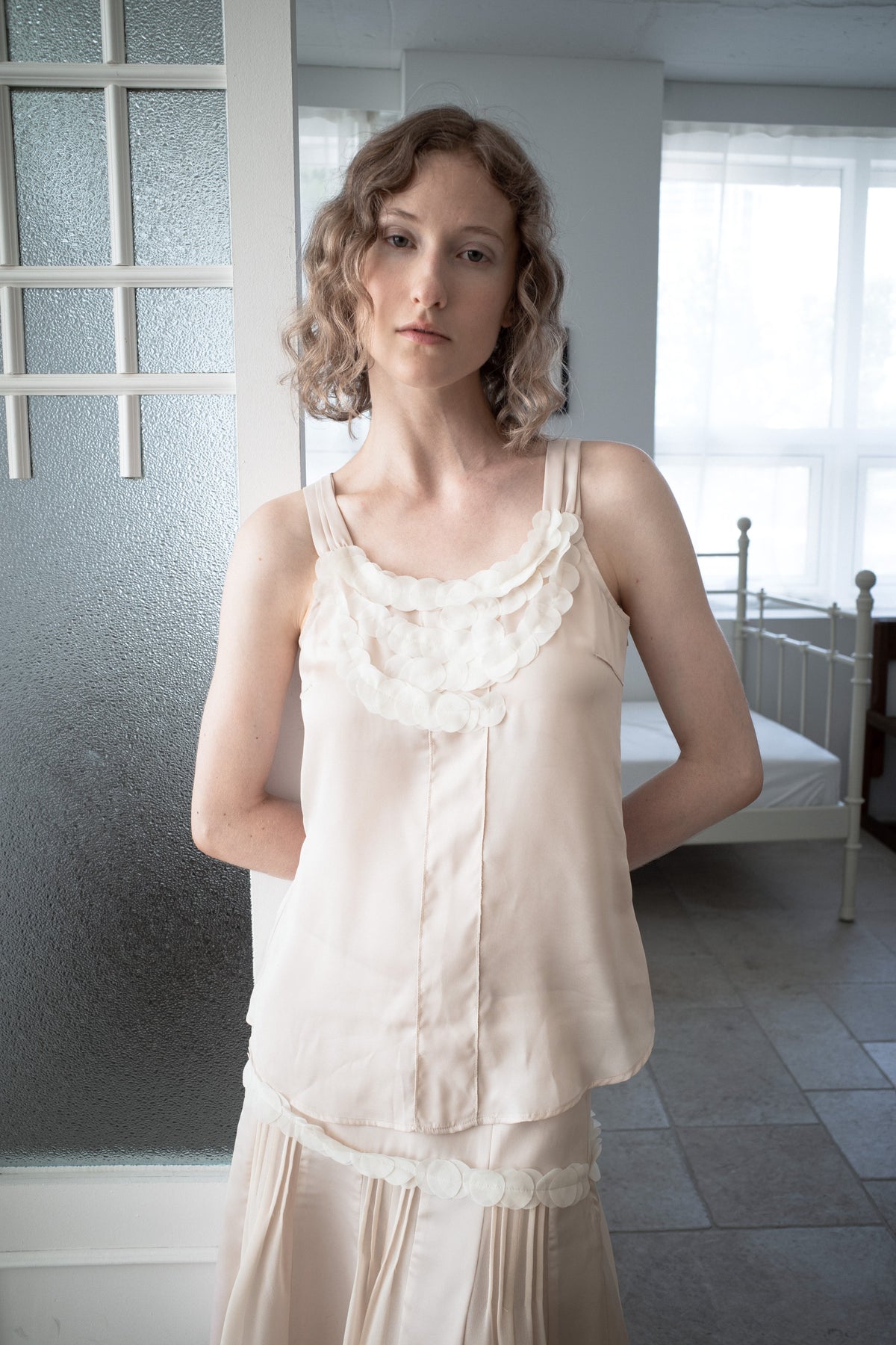 SANKOFA PUELLA ORB APPLIQUE BLOUSE — Apricot