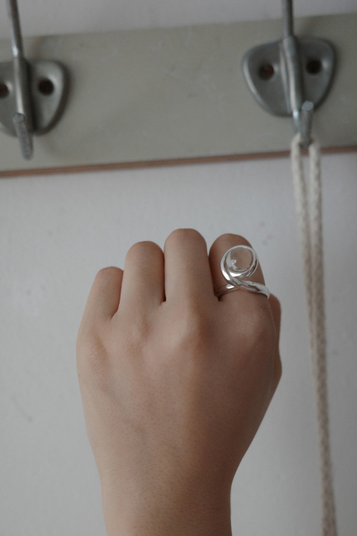 SENSE OPTIC LABYRINTH RING — Silver